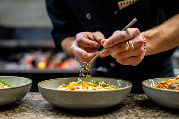 Chef touches