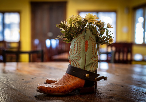 Rustic flair in Crossfire Steakhouse